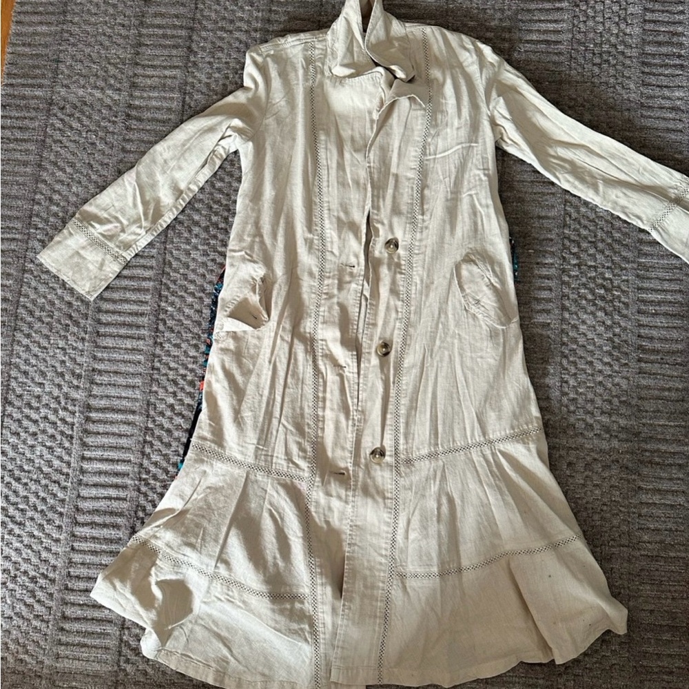 Free People tan dressy trench (nwt) size S